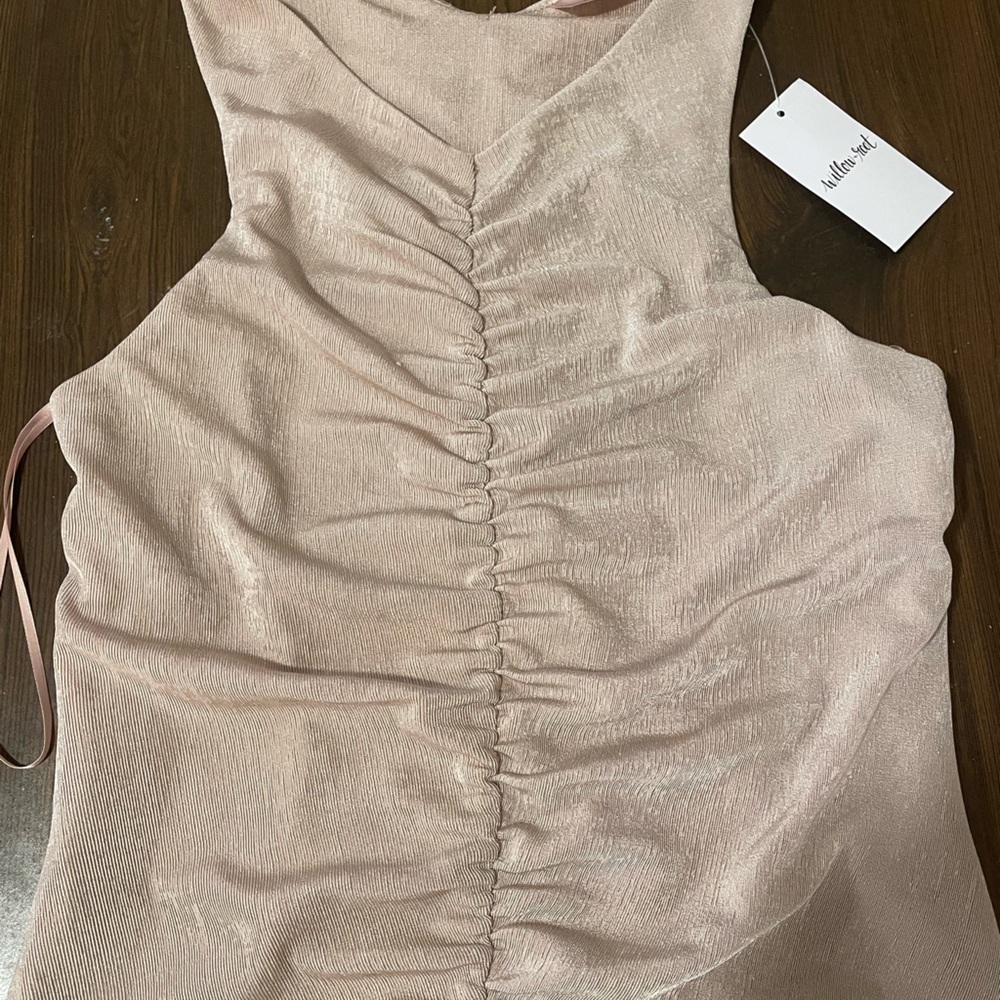 Elegant Pink Ruched Tank Top